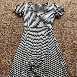 Black, white, & grey striped dress
